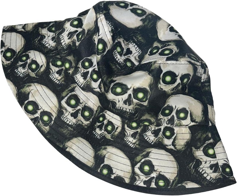 YYFD Halloween Bucket Hat for Women Men Watercolor Gothic Skull Hat Holiday Party Cap Outdoor Travel Sun Caps - Image 2